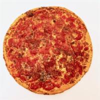 Dirty Thin Crust Pizza · A delicious, thin crust pizza, with a bottom layer of cheese, topped with San Marzano tomato...