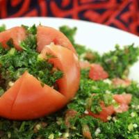 Tabouleh · Mix of chopped parsley, diced tomatoes, diced onions and cracked wheat, dressed with spices,...
