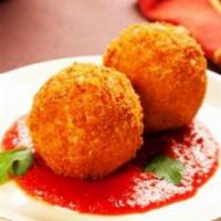 Rice Balls · Stuffed with meat and cheese. 