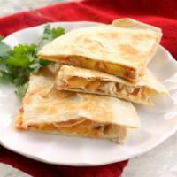 Chicken Quesadilla · Chicken, peppers and onions served with salsa and sour cream. 