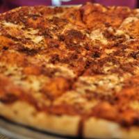 Lasagna Pizza · Marinara, ground beef, ricotta and mozzarella cheese. 
