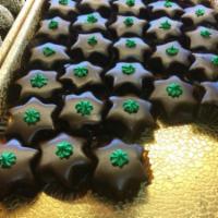 Mint Star · A mix of chocolate, nuts, and pastry dough made with a mint flavor covered with chocolate.