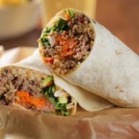 #3 Burrito · A 12in Flour tortilla wrap with your favorite choice of protein. With rice, cheddar cheese, ...