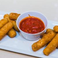 Mozzarella Sticks · Deep fried mozzarella cheese sticks served with marinara sauce.