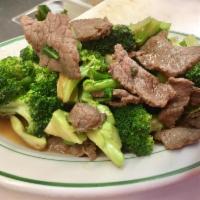 26. Broccoli with Oyster Sauc · Stir fried broccoli with meat sauteed with oyster sauce.
