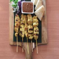 5 Pieces Satay Chicken · Grilled sliced of marinated chicken on skewers served with peanut sauce.