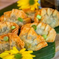 6 Pieces Crispy Vegetable Wonton · Fried wonton wrapped with seasoned spinach, served with house sauce. 