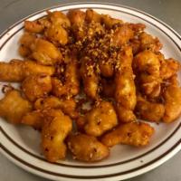 Spicy Salt and Pepper Chicken · Deep fried chicken tossed with coarse salt and pepper blend along with Chinese chillis. Spicy.