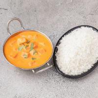Paneer Tikka Masala · Cubes of homemade cheese cooked in creamy sauce.