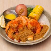 Boiled Jumbo Shrimp · Choice of style and spice level. Served with corn on the cob and potato.