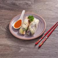 Salad Rolls · A mix of fresh vegetables, rice noodles, basil, cilantro and tofu wrapped in soft rice paper...