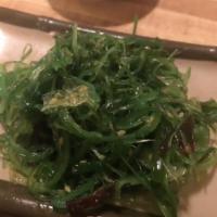 393160. Seaweed Salad · Mix seaweed, crunchy cucumber with ponzu sauce and masago on top.