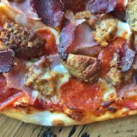 Meat Lovers' Pizza · Marinara sauce, mozzarella cheese, beef prosciutto, meatballs, pepperoni, Italian sausage an...