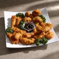 A12. Grand Tempura · Broccoli, pumpkin, zucchini, and soy shrimp, lightly battered and deep fried and served with...
