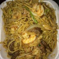House Lo Mein · Soft noodles. Shrimp, chicken and beef.