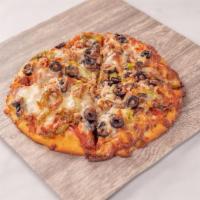 Catalano's Special Pizza · Pepperoni, sausage, ham, olives, onions, bell peppers and mushrooms.