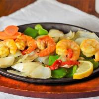 Tandoori Shrimp · Tandoori-baked jumbo shrimp cooked in the chef's special sauce with bell pepper and onion. A...