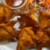 A9. Crab Rangoon Appetizer · 6 pieces. Fried wonton wrappers stuffed with cream cheese, lightly flaked crab meat and onion.