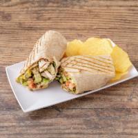California Wrap · Grilled chicken, bacon, salsa, cheddar Jack cheese, avocado,  lettuce and ranch.