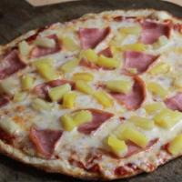 Hawaiian Pizza · Canadian bacon, pineapple, tomato sauce and mozzarella cheese.