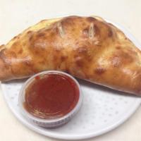 Meatball Calzone · Includes mozzarella cheese and marinara sauce on the side.