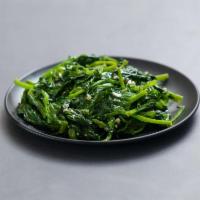 V06. Sauteed Pea Sprout with Garlic Sauce · 
