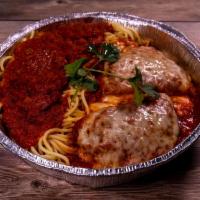Chicken Parmigiana Pasta · Spaghetti or ziti.