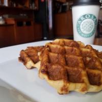 Waffle · Handmade Snack Belgium Liège waffle made with hint honey, hint of vanilla and of course Belg...