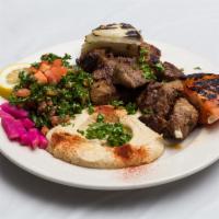 Lamb Kabob Platter · Served with 3 sides.