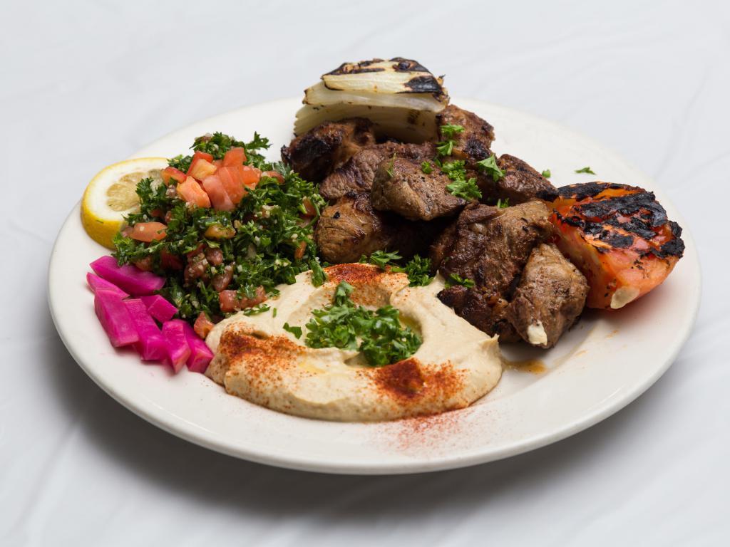 Lamb Kabob Platter · Served with 3 sides.