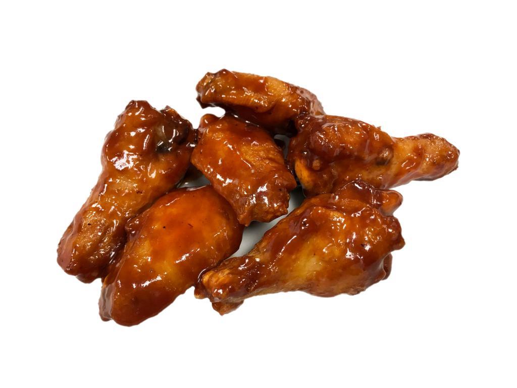 Honey Chicken Wings · Chipotle BBQ –traditional (bone-in) chicken wings hand tossed in a smoky chipotle pepper sauce, blended with honey and sweet molasses to create an epici sweet and spicy flavor.