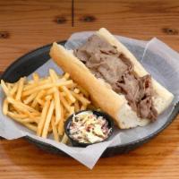 Italian Beef Sandwich · We braise our own beef with savory spices. Add melted mozzarella cheese for an additional ch...