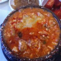 12. Ham and Cheese Soft Tofu Soup · Tofu boiled with ham and cheese.
