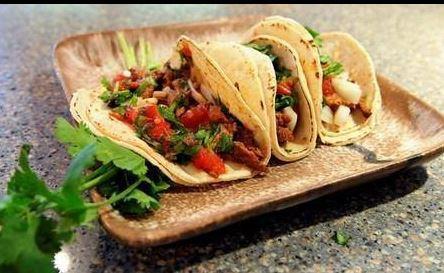Steak Taco · Chile rubbed. Fresh hot corn tortilla. Includes salsa, lettuce, hot sauce and lime wedge.