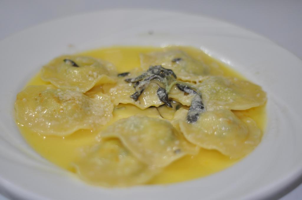 Cheese Ravioli · Butter, sage and Parmesan cheese.