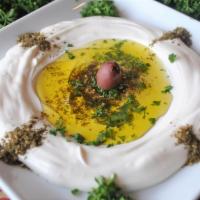 Labneh · Tangy, creamy and buttery Mediterranean yogurt drizzled with silky olive oil and earthy zaat...