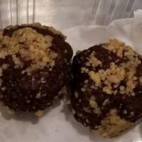 Organic Vegan Chocolate Truffles (2 pack) · Two truffles freshly-made with raw walnut meal, peanut butter, organic virgin coconut oil, o...