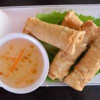 Egg Rolls · A mixture of carrots, glass noodles, cabbage wrapped in egg roll. Served with sweet and sour...