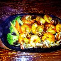 Shrimp Teriyaki and Veggies · Served with miso soup or salad and rice. 