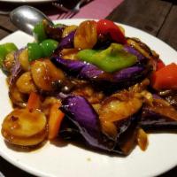 Chicken with Eggplant · Hot and spicy.