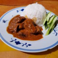 Rendang Rice · Our special Dried Curry (Rendang) sauce served over rice.