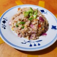 Fried Rice · fried rice with peas, carrot, onion and egg