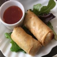 A1. Vegetable Spring Roll · Fried veggie spring roll with sweet roll sauce.