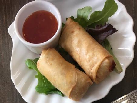 A1. Vegetable Spring Roll · Fried veggie spring roll with sweet roll sauce.