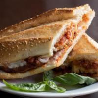 Parmigiana Sandwich · Mozzarella cheese and tomato sauce.