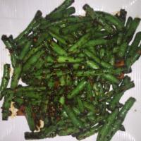 99. Dried Sauteed Green Beans · Spicy.