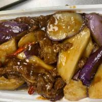 98. Beef with Eggplant in Garlic Sauce · Hot and spicy.