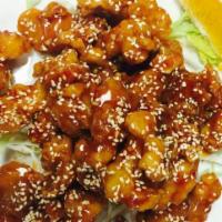 C18. Sesame Chicken · Hot and spicy.