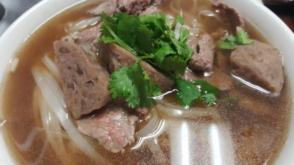 21. Beef and Beef Meat Balls Soup · Rice noodles with bean sprouts in beef broth.