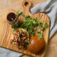 BBQ Pulled Pork · Slow-roasted sliced pork with our homemade-style BBQ sauce, fontina cheese and red onions. S...